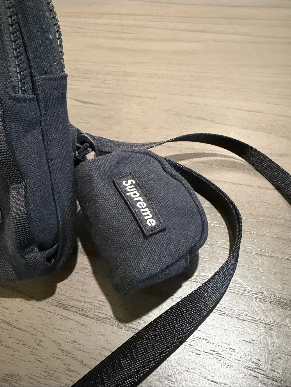 SUPREME Black Crossbody Bag w/ Mini Pouch